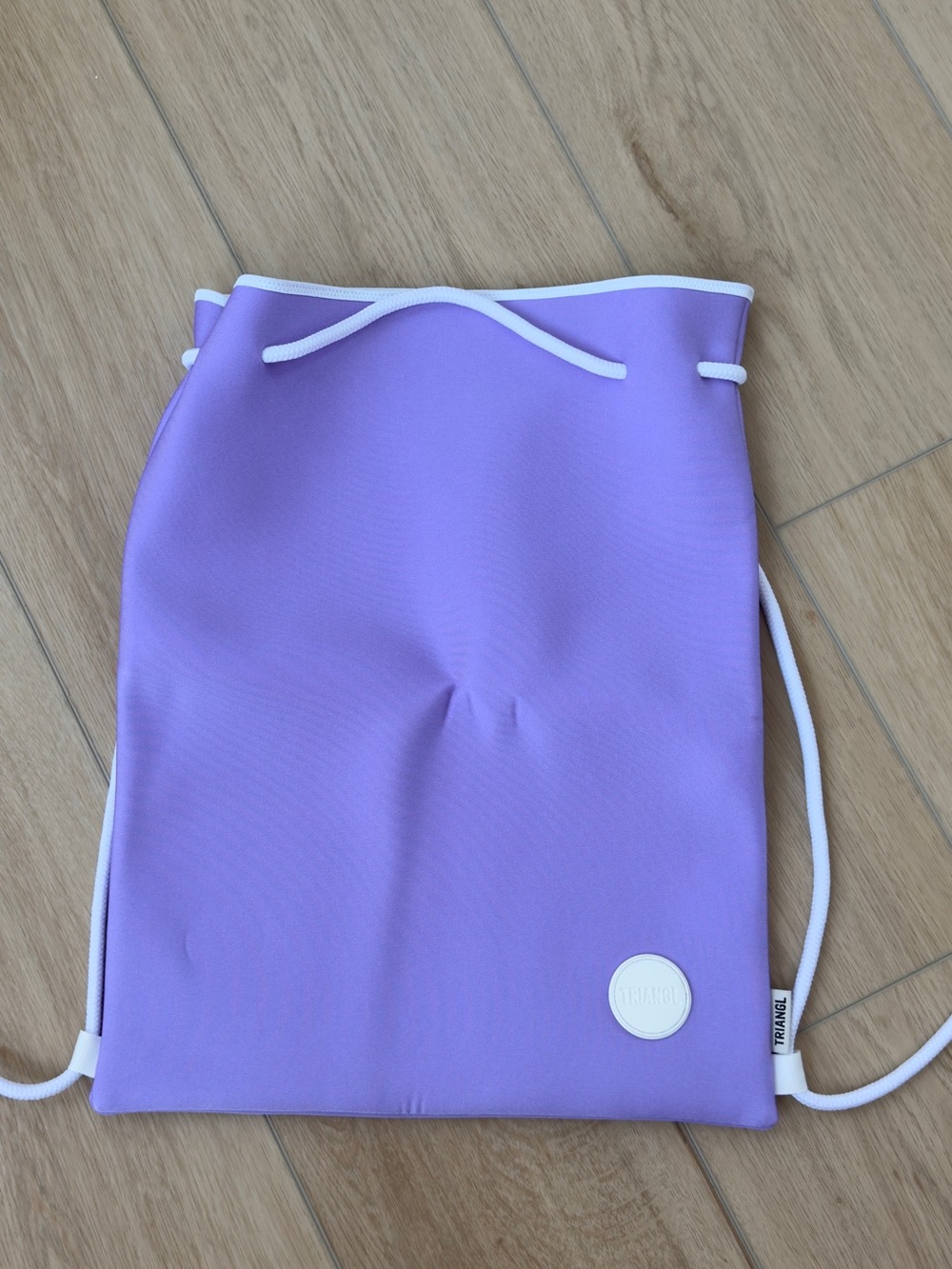 TRIANGL purple and white drawstring bag - brand new